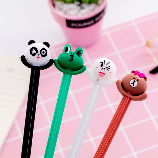 Bear Panda Animals Novelty Ballpoint Gel Pens Cute Kids Party Gift Bag Fillers