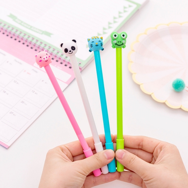 Cat Panda Frog Pig Novelty Animal Ballpoint Gel Pens Cute Party Gift Bag Fillers