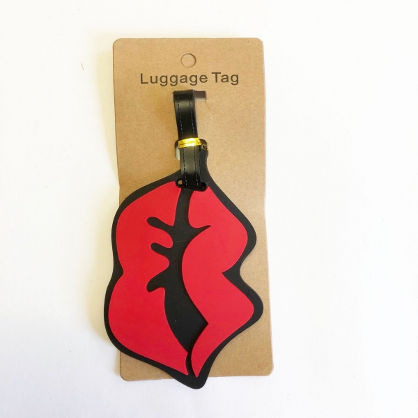 Large Red Lip Fashion Luggage Tags Holiday Suitcase Label Travel Bag Identity ID