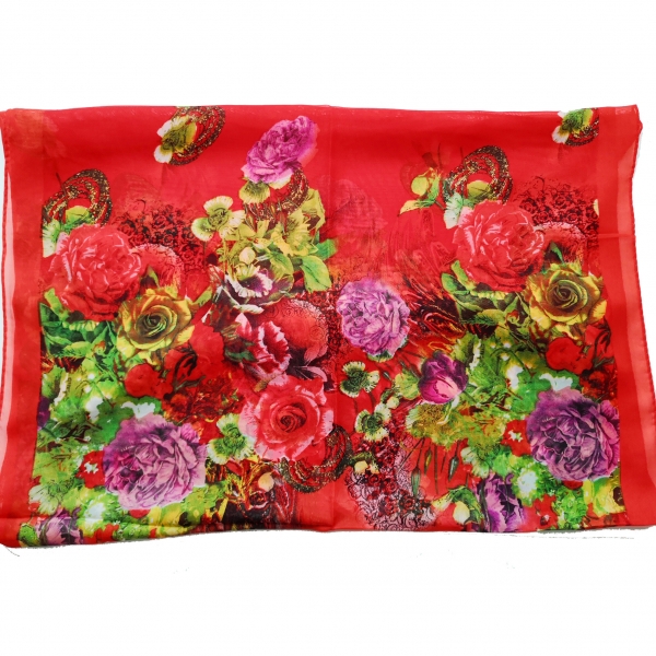 160cm 50cm Flowers Floral Fashion Ladies Scarves Chiffon Scarf Womens Shawls X224