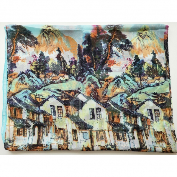 160cm 50cm Asian Village Fashion Ladies Scarves Chiffon Scarf Womens Shawls X233