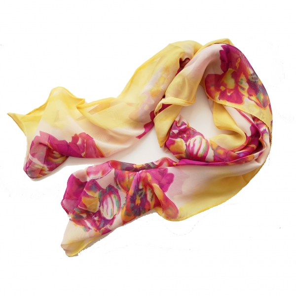 160 50cm Flower Floral Fashion Ladies Scarves Chiffon Scarf Womens Shawls X238