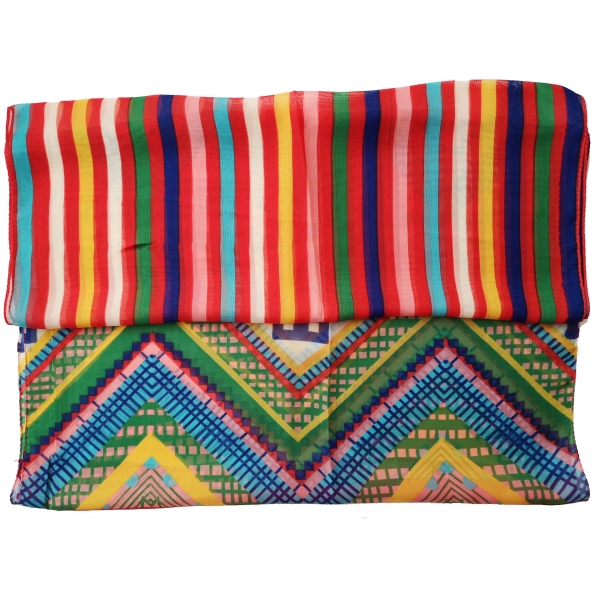 160 50cm Rainbow Stripes Fashion Ladies Scarves Chiffon Scarf Womens Shawls X290