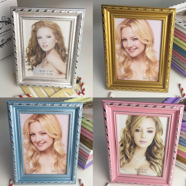 7x5 Freestanding Wall Mounted Vintage Style Embossed Flowers Photo Frame