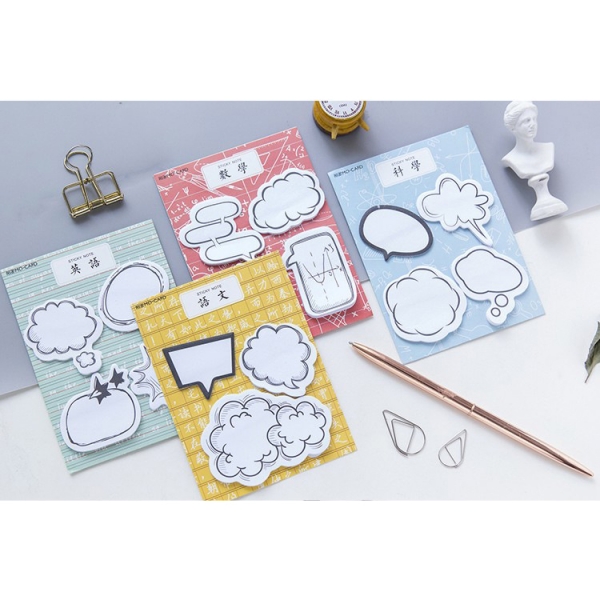 Speech Bubble Shaped Cute Sticky Notes Novelty Sticky Note Pad