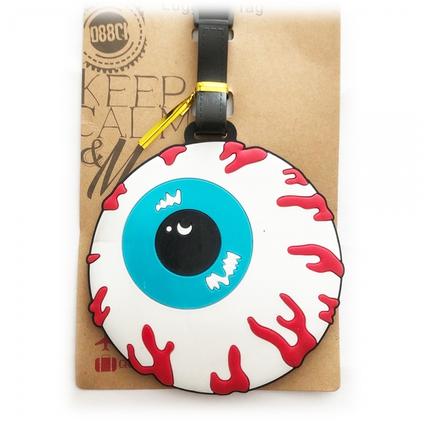 Large Halloween Bloody Eyeball Luggage Tag Holiday Suitcase Labels Travel Bag ID