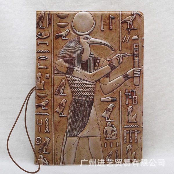 Egypt Pharaoh Passport Cover Travel ID Holder Wallet Protector Case Elastic Band