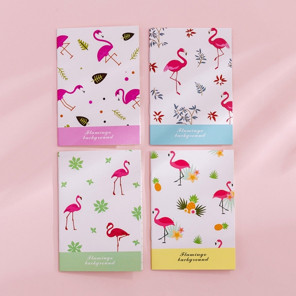 4pk Flamingo Cute Birds Mini Notebooks Small Notepads Notes Pad Pocket Memo Pads