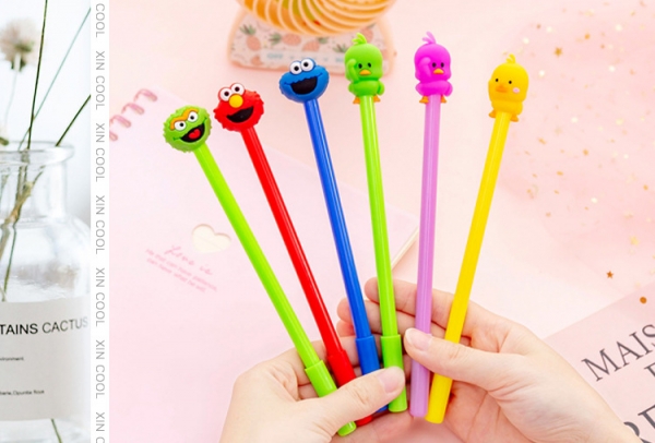 Birds And Monsters Ballpoint Gel Pens Cute Funky Kids Party Gift Bag Fillers