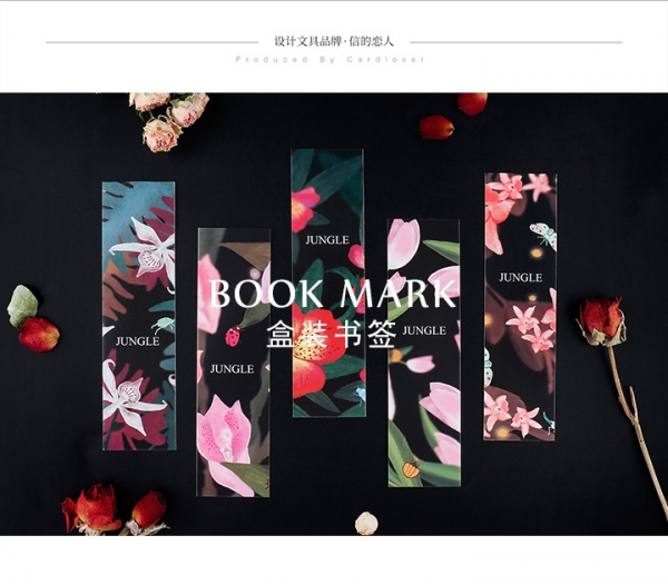 30pc Jungle Flowers Cute Floral Bookmarks For Books Book Markers Readers Gift