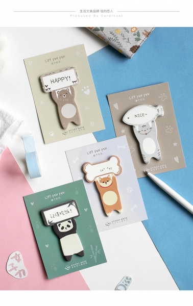 Cute Animals Dialogue Balloons Speech Bubbles Sticky Notes Pad Memo Bookmark