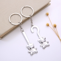 Mr and Mrs Bear Silver Couple Keyrings Lovers Puzzle Metal Keyring Set A Pair