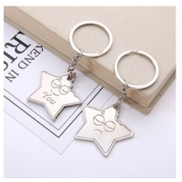 Mr Mrs Stars Silver Couple Keyrings Lovers Puzzle Metal Keyring Set A Pair