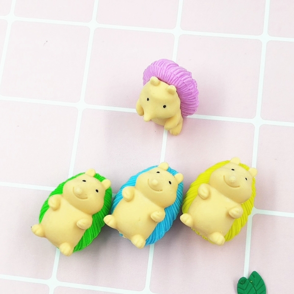 Hedgehog Cute Animal Puzzle Erasers Novelty Fun Kids Rubbers Party Gift Bag Fillers