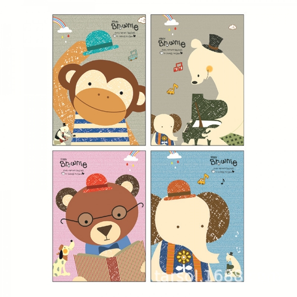 Animals Monkey Bear Elephant Cute Mini Notebooks Small Notepads Notes Pad Pocket Memo Pads