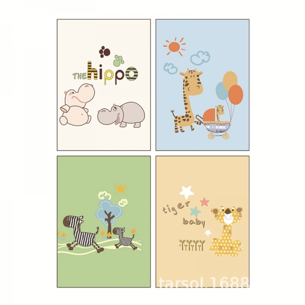 Zoo Animals Tiger Hippo Giraffe Zebra Cute Mini Notebooks Small Notepads Notes Pad Pocket Memo Pads