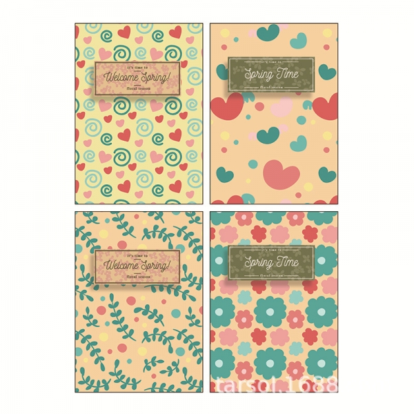 Flowers Love Hearts Patterned Cute Mini Notebooks Small Notepads Notes Pad Pocket Memo Pads