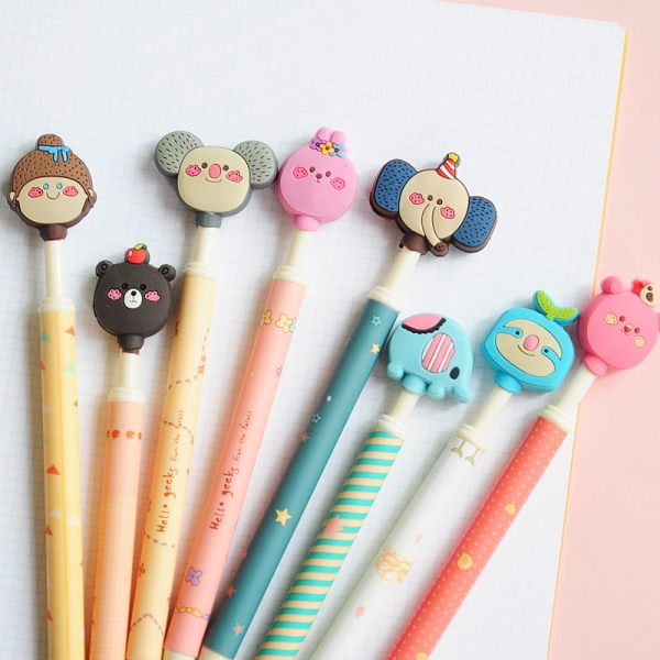 Funky Animals Retractable Click-Top Ballpoint Pens Kids Party Gift Bag Fillers
