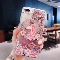 Unicorn Glitter Liquid Hard Phone Case Cover iPhone 6 6S 7 8 Plus X XR XS Max