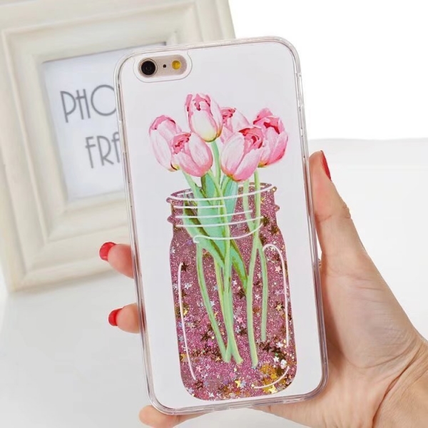 Glitter Liquid - Flower iPhone 6 6S Phone Case