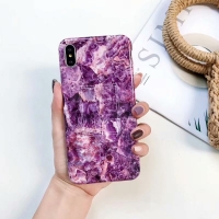Marble Effect Purple iPhone 6 6S Phone Case