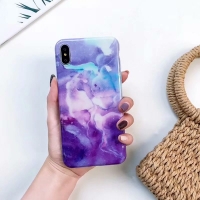 Marble Effect Light Purple iPhone 6 Plus 6S Plus Phone Case