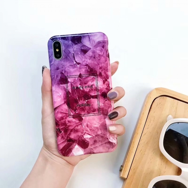 Marble Effect Rose iPhone 7 Plus 8 Plus Phone Case