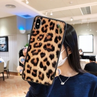 Leopard Skin Patterned Silicone Rubber Soft Phone Cover iPhone 6 6S 7 8 Plus X XR XS Max