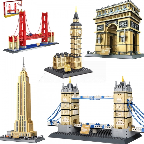 World Famous Landmarks Holiday Attractions Building Bricks Kit Construction Blocks Set