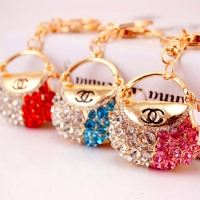 Classic Handbag Shape Crystal Diamante Bag Charms Handbag Keyrings Pendant