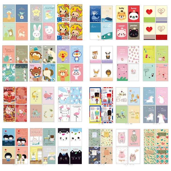 Cute Mini Notebooks Animals Girls Cats Dogs Birds Small Notepads Notes Pad Pocket Memo Pads