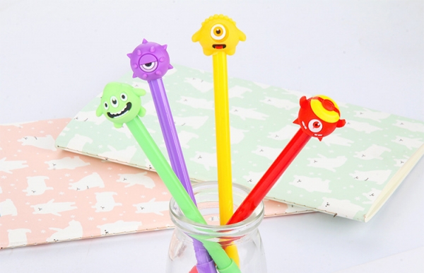 4-12pc Monsters Ballpoint Gel Pens Cute Funky Boys Kids Party Gift Bag Fillers