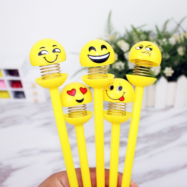 10pc Large Funky Emoji Faces Ballpoint Gel Pens Cute Kids Party Gift Bag Fillers