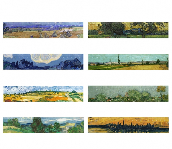 18cm Oil Painting Arts Cardboard Paper Rulers Kids Party Gift Bag Fillers