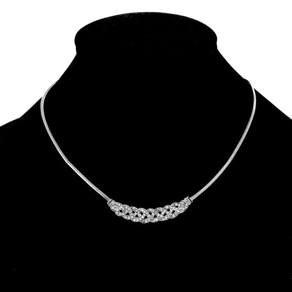 Silver Gold Crystal Diamante Necklace Pendant Collar Statement Fashion Jewellery