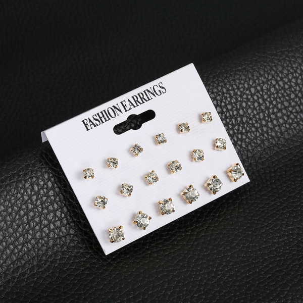 Diamante Square Diamond Earrings
