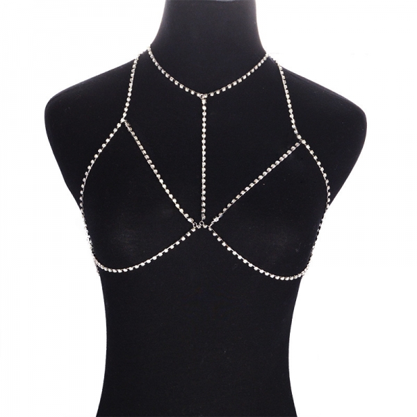 Multilayer Bikini Body Chain Stainless Steel Puzzle Pendant Couple Necklace Set Lovers Gift