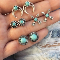 Bohemia Style Set Turquoise Earrings