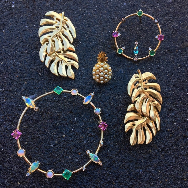 Bohemia Style Set Gemstone Earrings