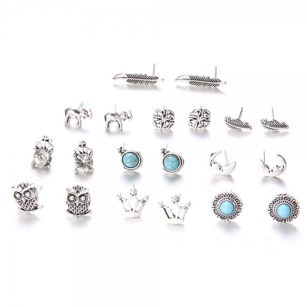 Bohemia Style Set Turquoise Earrings