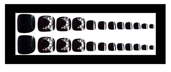 False Nails - Toenails Diamante Bright