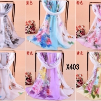 Butterflies Flowers Floral X403 Fashion Ladies Scarves Chiffon Scarf Women Shawl
