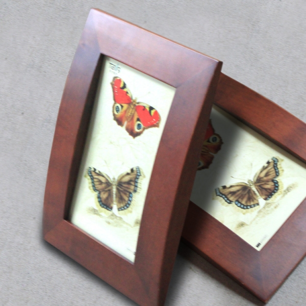 6x4 Rustic Shabby Chic Oak Colour Wooden Freestanding Wall Mounted Photo Frame