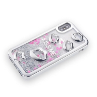 Glitter Liquid Sexy Lips Silver iPhone 6 6S Phone Case