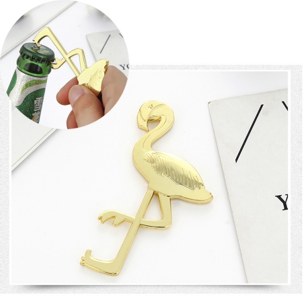 Large Gold Flamingo Metal Bottle Opener Wedding Party Favor Christmas Gift
