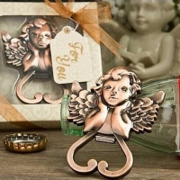 Copper Angel Wedding Party Favors Metal Bottle Opener In Gift Box