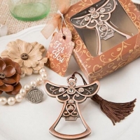 Copper Angel Wedding Party Favors Metal Bottle Opener In Gift Box
