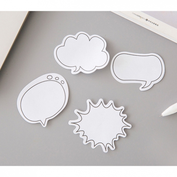 Speech Bubble Shaped Cute Sticky Notes Novelty Sticky Note Pad