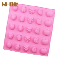 Fruits Pineapple Banana Apple Grape Silicone Mould Chocolate Fondant Jelly Mold