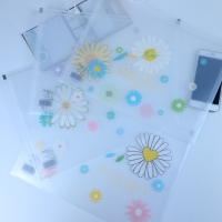 Daisy Flowers Fashion Floral A4 Document Wallets Zipper File Folders